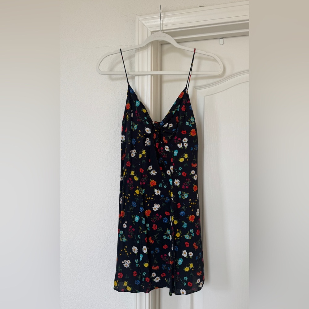 Alice + Olivia Black Dress with Colorful Floral Print